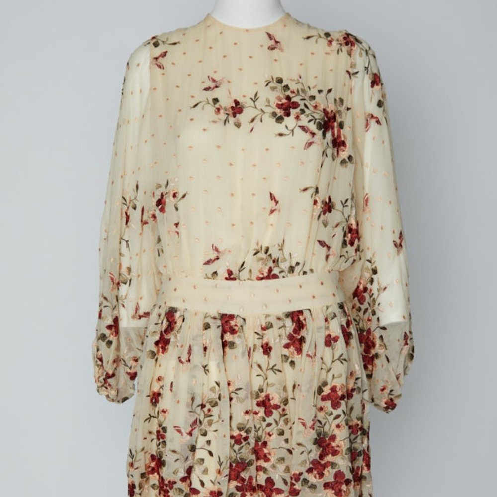 Zimmerman Embroidered Floral Dress